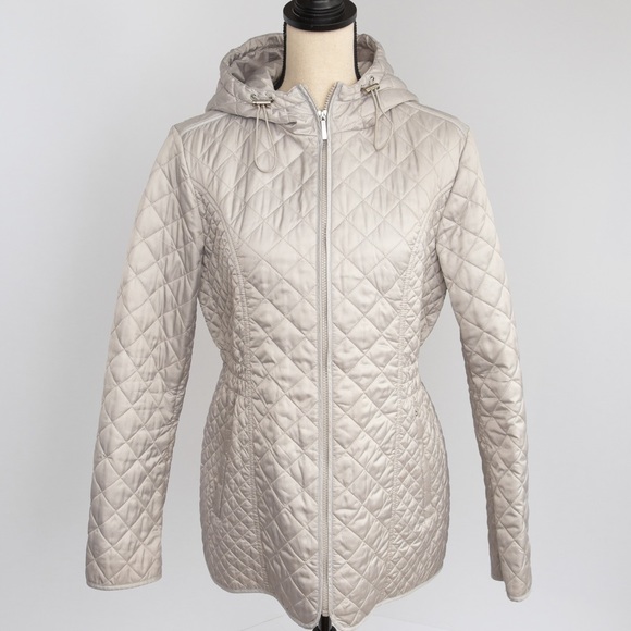 Laundry By Shelli Segal Jackets & Blazers - Laundry by Shelli Segal Los Angeles gray quilted hooded puffer size L